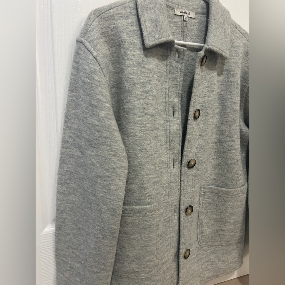Madewell Boiled Merino Wool Sweater Shirt Jacket - Picture 9 of 12